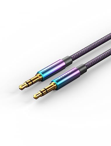 VENTION Cable Audio Jack 3.5 Macho Macho de 0,5 Metros, Cable AUX Trenzado de Nailon, HiFi Estéreo, Cable Auxiliar Compatible con Audio para Automóvil, Auriculares, Parlantes, Tabletas