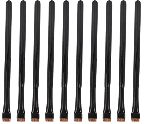10 Pezzi Pennello Piatto Eyeliner, Pennello Professionale Ultra Sottile per Sopracciglia Morbide, Pennello per Trucco Eyeliner Multifunzionale per Donne e Ragazze