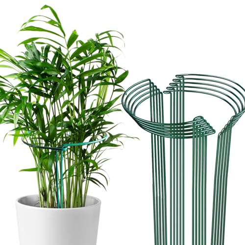 Thealyn 25 cm.W x 40 cm.H (10-Pack) Metal Plant Support Stakes Metal Peony Supports for Outdoor Indoor Plants,Plant Supports for Peony,Hydrangea,Rose,Vines,Tomato