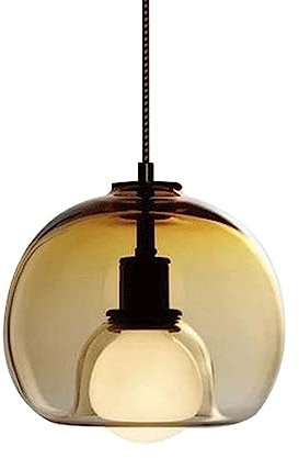 Lampadario in stile minimalista francese, paralume creativo in vetro sferico per lampada a sospensione, apparecchi di illuminazione a soffitto con montaggio ad incasso, lampada a sospensione per la