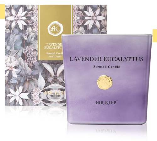 Airkeep doftande lavendel eukalyptusljus, 1300 g med 320 timmars bränntid, present till kvinnor och män
