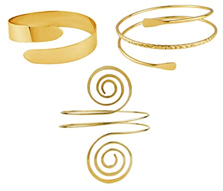 TOGEVAL 3 Uds Pulsera Geométrica Pulsera De Brazo De Oro Brazo De Oro Para Las Mujeres o Superior Joyería Del alete Del o Joyería Del o Para Las Mujeres Accesorios De