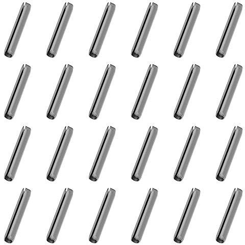 ECSiNG 100 Uds Pasador de Pasador de 9,4x1,7mm Pasadores de Tensión de Resorte Ranurados Pasadores de Rollo Sellock Hoja de Llave Plegable para Coche Pernos de Montaje de Fijación de Acero Inoxidable