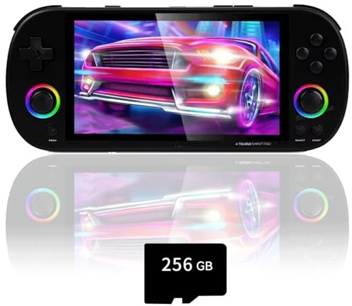 NULA TRIMUI SMART PRO Retro Handheld Spielkonsole, Mit 256G SD Karte 14300+ Spiele, 5-Zoll-Linux-System A133P Prozessor Retro Arcade Videospiel Emulator Support WiFi