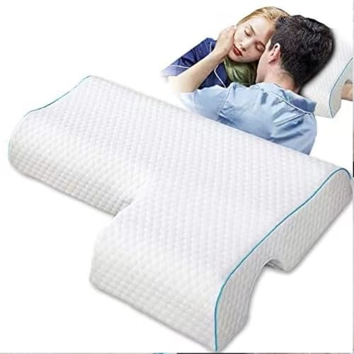 Ejoyous Couple Cuddle Pillow, Anti Hand Pressure Slow Rebound Memory Foam Side Sleeper Pillow for Couples Lovers (Left)