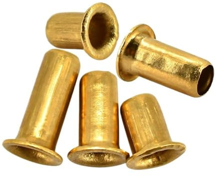 Cilky Tornillos metálicos 100-500 Remaches Huecos de latón M1.5-M3, Remaches Huecos de Cobre, Clavos para Placas de Circuito Impreso.(4mm,M2.3 (300Pcs))