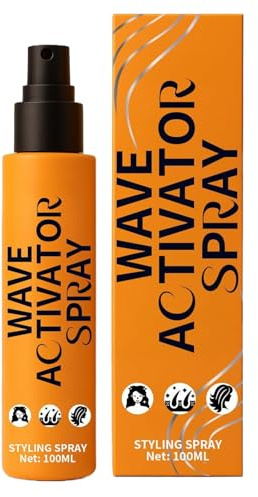Spray Activador Ondas, 100ML Spray Refrescante Ri-zos Cabello Ondulado, Natural Sprays Cabello Ondulado Aceite Coco Y Aloe Veras, Sprays Antifrizz Cabellos Rizado Potenciador, Para Mujeres Hombres