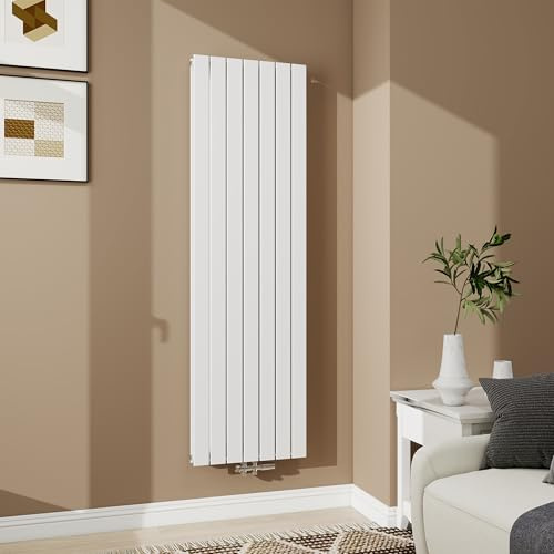 Acezanble Paneelheizkörper Design Flach Heizkörper Vertikal 1800x526 mm 1927W Doppellagig Weiß Mittelanschluss Badheizkörper