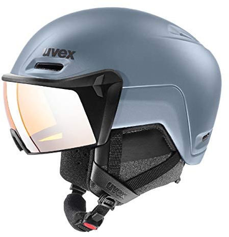 uvex hlmt 700 Visor - sicherer Skihelm für Damen und Herren - individuelle Größenanpassung - mit Visier - Strato matt - 52-55 cm