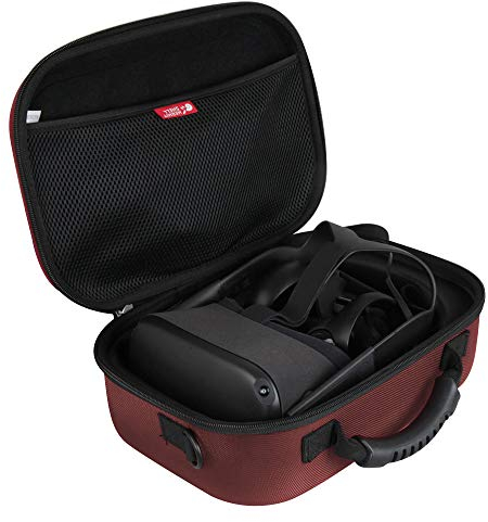 Hermitshell Hard Travel Case for Meta Quest 2/Oculus Quest 2/ Oculus Quest All-in-one VR Gaming Headset (Red)