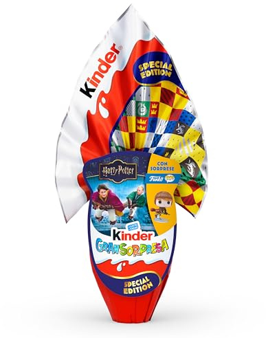 Kinder GranSorpresa Maxi Funko PoP Harry Potter - Uovo di Pasqua Kinder 2026, Finissimo Cioccolato al Latte con Sorpresa Funko PoP, Idea Regalo Pasqua, 220 Grammi