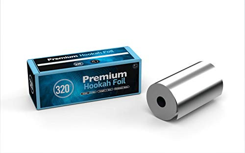 320° premium aluminium Shisha Hookah plåtfolie – extra tjocka rullar – 180 mm bred – 25 m längd – 40 mikron tjock! Nikotinfri