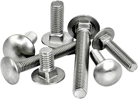 Schlossschrauben Flachrundschrauben Schlosserschrauben Torbandschrauben DIN 603 Vierkantansatz Edelstahl A2 V2A Vollgewinde M5/M6/M8/M10 // EHK-Verbindungstechnik