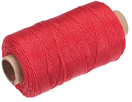 sourcing map Torcida Albañil Línea Nylon Cordel Cuerda Cordón Rojo 100M/109 Yardas 1mm Diámetro para Redes, Paisajismo, Hogar Mejora, Bricolaje Proyecto, Artesanía, Albañilería