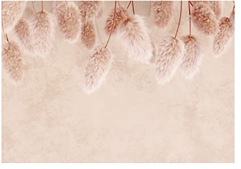 WallArena - Papier peint photo non tissé - Herbe de la pampa - Nature - Fleurs séchées - Style bohème - 416 x 254 cm - Papier peint photo - Pour salon, chambre à coucher - Papier peint non tissé effet