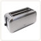 LITTLE BALANCE 8697 Dual Inox, Grille pain Toaster, 2 fentes longues pour 4 tranches de pain, Tiroir Ramasse-miettes, 1450 W, Tout Inox