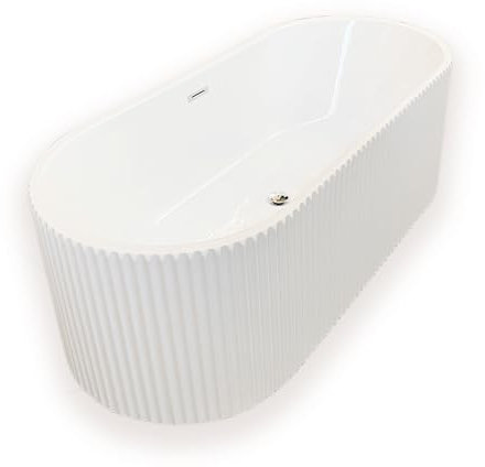 Bañera Exenta Independiente de 168 x 74 cm Blanca – Olivia, Bañeras
