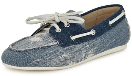 Nine West Damen Yacht Bootsschuh, Blue Denim Multi 420, 37.5 EU