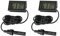 2 Pack Digital Reptile Thermometer Hygrometer with LCD Display and Probe, Reptile Tank Accessories for Monitoring Temperature and Humidity in Terrariums, Lizard Gecko Snake Enclosures