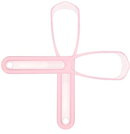 Mipcase 2pezzi Spazzola per Pulizia della Lingua Raschietto per Lingua Strumenti Orali Accessori per Pulizia per Bagno Beige