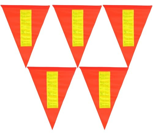 Kichvoe Bandera para Bicicleta Reflectante 5 Piezas PVC 21,5x28,5x28,5 Cm Resistente al Desgaste Accesorio Ciclismo Fácil Instalación Segura para Barra 6 Mm