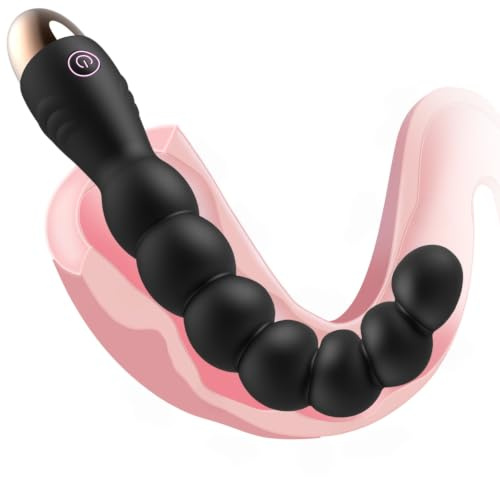 Mini Anal Bead Vibrator Plug,Butt Plug Massager for Beginner with 10 Modes | Adult Sex Toys,Waterproof,Silicone,Rechargeable,Discreet,Sex Toyscouples for Couples Powerful,Versatile Vibratorset for Woman