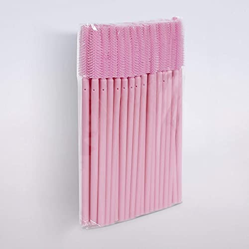 Ögonfransförlängning ögonfransborste ögonfransborste mascara borste rosa silikon – 50