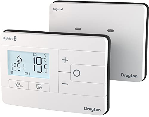 Drayton RF902 Dual Channel Wireless Programmable Room Thermostat and Receiver