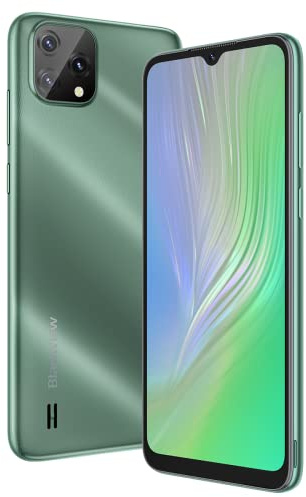 Blackview A55 Smartphone utan kontrakt billig, 4G Android 11 mobiltelefon, 6,5 tum HD+-skärm, 4780 mAh batteri, 3 GB 16 GB (128 GB expansion), 8 MP + 5 MP kamera, Dual SIM GPS WiFi ansiktsupplåsning Mojito