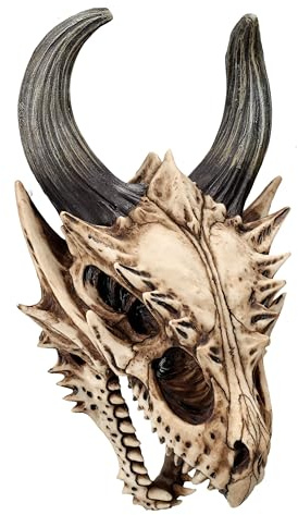 Figura de calavera – Dragón cráneo para la pared 29,5 cm | esqueleto decorativo calavera