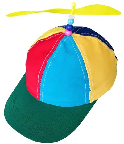 DAZZLUXE 1 tapón de rosca, tapón de rosca colorido, gorro de helicóptero, gorra de béisbol para niños, sombrero de visera de helicóptero, adecuado para viajes y juegos al aire libre