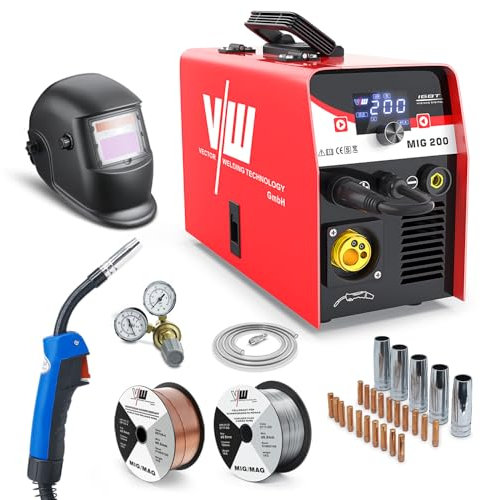 VECTOR WELDING MIG 200A Kit de soudage combiné avec MCU, IGBT et affichage numérique (30-200A) pour soudage par fil de remplissage/électrodes avec et sans gaz