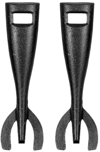 TOGEVAL 2 pièces Pince Fonte pour Barbecue Clip Robuste pour Plaque de Cuisson Pince à Steak Résistante Haute Température Accessoire Cuisine pour Poêle Grillade