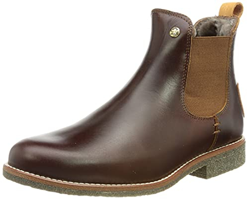 Panama Jack Damen Chelsea Boots Giordana Igloo Trav, Frauen Stiefeletten,Lammfell,Ohne Verschluss,Kurzstiefel,Lederfarben,39 EU / 6 UK