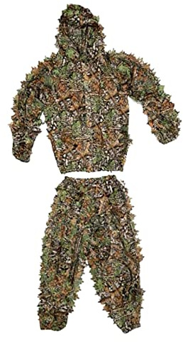 Folpus Professional Ghillie Suit 3D Leaf Woodland Vêtements Légers, Enfants