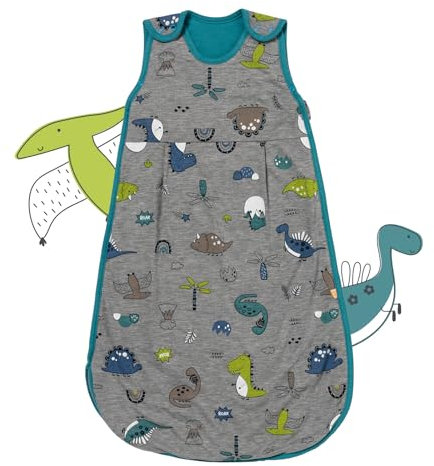 schlummersack Schlafsack Baby Sommer 70 cm dünn Dino | Babyschlafsack Sommer 1.0 Tog 1 Tog Baby Schlafsack Sommer | Sommer Schlafsack Baby Baumwolle Frühling