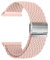 Nepfaivy Bracelet en Nylon Compatible avec Apple Watch 42mm 41mm 40mm 38mm Femme Homme, Bracelet Elastique Sport de Remplacement Réglable pour watch SE/10/9/8/7/6/5/4/3/2/1, Sable Rose
