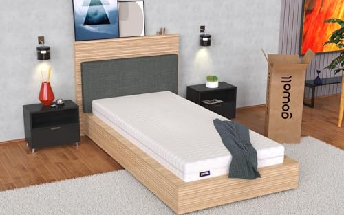 gowoll Kaltschaummatratze 7-Zonen Allergenfrei und Atmungsaktiv Matratze mit Aloevera veredelter Stoff für Kinder und Erwachsene Höhe 16 cm, H3 (Duo Comfort, 80 x 200 cm)