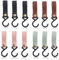 MHYMX S Hooks for Hanging, 12 Pcs S Shaped Hook with Leather Loop Outdoor Leather Camping Hook 16 X 2 cm Multifunctional Storage Hooks for Coat Rack Coat Kitchen