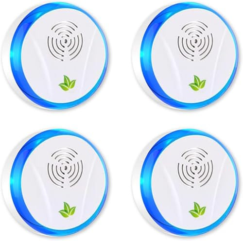 Anti-moustiques ultrasoniques, ultrasons, pour Souris, ultrasons, moustiques, Anti-Souris, Insectes, moustiques, cafards, Rats, Fourmis, araignées 4 Packs