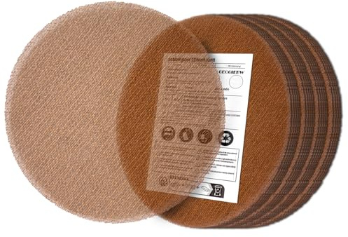 GEOGIEEW 20 Pezzi Rete Dischi Abrasivi 225mm Grana 120 - Compatibile con Giraffa Levigatrice e Levigatrice Orbitale, Lucidatrice Auto - Ideale per Levigatura Legno, Metallo, Vernice, Stucco