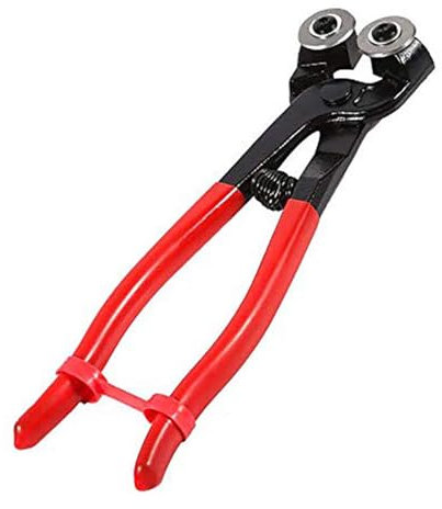 kingsea Pinza per mosaico, 200 mm, 8 pollici, robusta pinza per tagliapiastrelle con ruote per piastrelle in vetroceramica, tagliapiastrelle con due ruote da taglio in alluminio