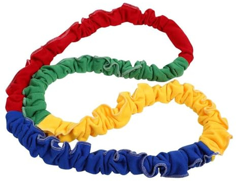 Milisten Cuerda de Ejercicio cooperativa: Banda elástica de 2,4 m, Accesorio de Movimiento dinámico, Suministros para Actividades de Equipo para Grupos de 3 a 4 niños.