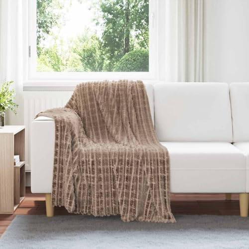 Sinkzol Filtar 6 stycken kamelfleece 150 x 130 cm lätt sofftäcke, mångsidigt överkast för vardagsrum sovrum gästrum med mjukt, ventilerande material och enkel skötsel