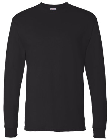 Hanes Men's ComfortSoft Long-Sleeve T-Shirt (Pack of 2), Black,X Large