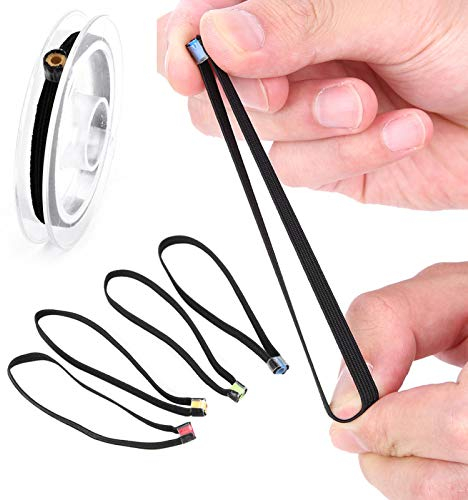 Fliegenfischen Tippet Linie, Angelschnur Leader, 4PCS Elastisches Gewebe leichtes Angelvorfach Spulenring Fischdrahtschlaufe Tackle Zubehör Geeignet für alle Arten von Angelschnüren