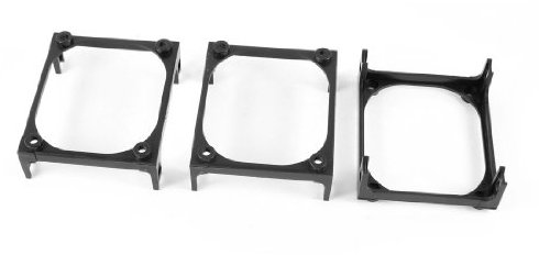 Ruilogod 3 PC CPU disipador térmico del ventilador de montaje del soporte de retención Negro para Socket 478