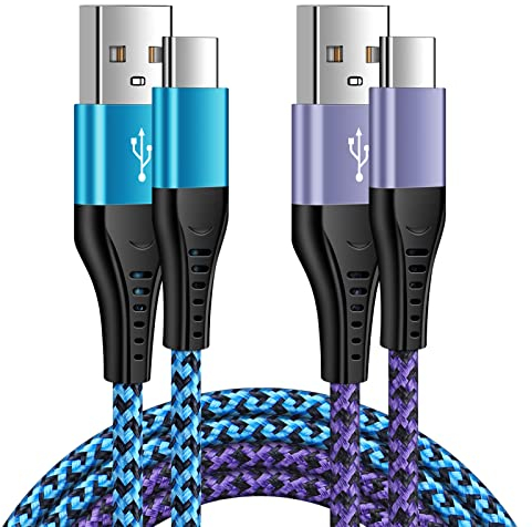 USB C Charger Cable, 2Pack 6FT/1.8M Samsung Phone Charger Cable Fast Charging Lead, Type C Cable for Samsung Galaxy S25 S24 S23 S22 S21 S20 Z Flip 5 Z Flip 4 A12 A13 A14 A15 A16 A22 A33 A54 A55,Huawei