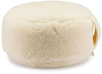 Perfect Wool Meditationskissen aus Merinowolle – Rundes Yogakissen mit Buchweizenfüllung – Yoga Kissen – Floor Cushion – Yoga Sitzkissen Meditationskissen– Yogakissen rund Ø 30 cm