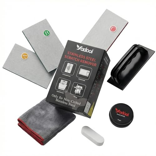 Yadool Stainless Steel Outdoor Kitchen Scratch Remover Kit for Non-Coated Stainless Steel Surfaces, Removes Scratches Scuffs Abrasions, Restores Brushed Finish, DIY Repair Solution